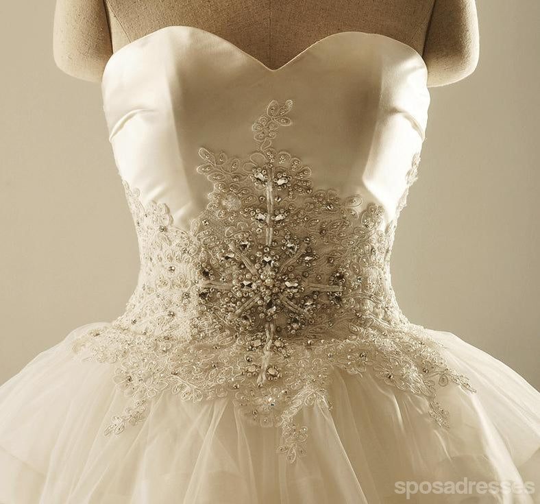 Grand Décolleté en Dentelle Ourlet de la Jupe Longue Robes de Mariée, des Robes de Mariée, la Mariée à prix Abordable Robes de Mariée, WD229