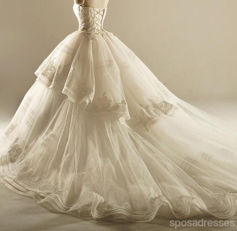 Grand Décolleté en Dentelle Ourlet de la Jupe Longue Robes de Mariée, des Robes de Mariée, la Mariée à prix Abordable Robes de Mariée, WD229