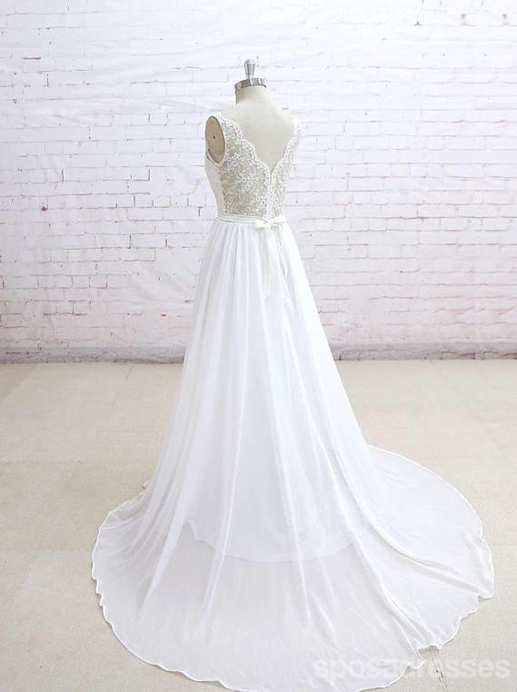 Δαντια Δείτε Μέσα Από V Neck Φτηνά Παραλία Γάμο Του Γάμου Online, WD382