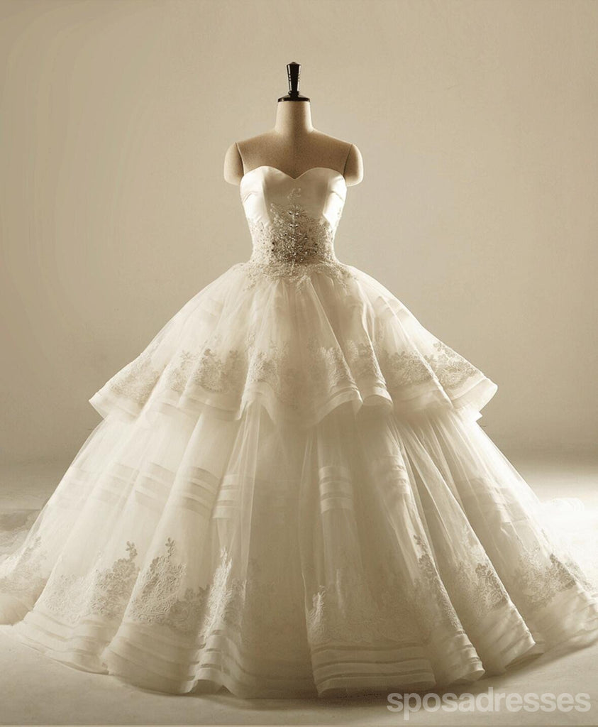 Grand Décolleté en Dentelle Ourlet de la Jupe Longue Robes de Mariée, des Robes de Mariée, la Mariée à prix Abordable Robes de Mariée, WD229