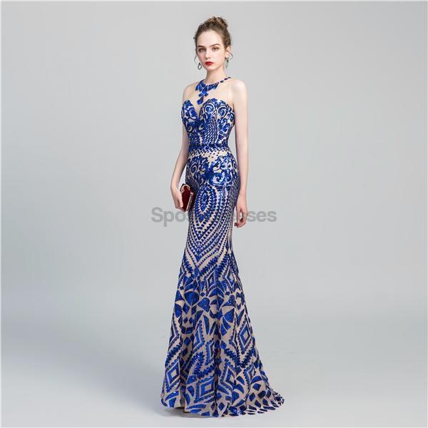 Jewel Sparkly Sequin Σέξι Γοργόνα Βραδινά Φορέματα Prom, Βραδινά Φορέματα Prom, 12066