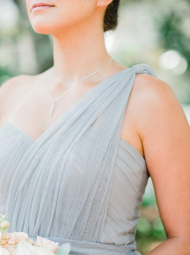 Convertible Soft Tulle Sage Green Long Φορέματα παράνυμφων Online, WG607