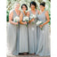 Convertible Soft Tulle Sage Green Long Φορέματα παράνυμφων Online, WG607