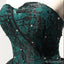 Strapless Dark Green Lace Tulle Homecoming Prom Dresses, CM237