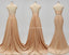 V-pescoço Fenda Lateral Única Longa Baratos Vestidos de Dama de honra Online, WG578