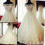 Magnífico de vestidos de festa de casamento de cadarço de vantagem de manga de gorro de ombro, vestidos de casamento, WD0004