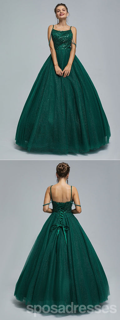 Querida pescoço ouro lantejoulas uma linha barato longo Evening Prom Dresses, Evening Party Prom Dresses, 12350