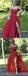 Red A-line High Slit Sweetheart Maxi Long Prom Dresses,Evening Dresses,13219