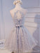 Parte de Trás aberta Decote Colher Gary Laço Ver Através de Baile Vestidos de Baile, Acessível, de Festa Curto Vestidos de Baile, Regresso a casa Perfeita Vestidos, CM272