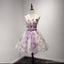 Cadarço de flor feito da mão por vestidos de baile para os estudantes de regresso para casa, espartilho disponível vestidos de baile para os estudantes partidários curtos posteriores, vestidos de regresso para casa perfeitos, CM239