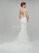 Dentelle classique bretelles sirène robes de mariée pas cher en ligne, robes de mariée uniques, WD560