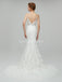 Dentelle classique bretelles sirène robes de mariée pas cher en ligne, robes de mariée uniques, WD560