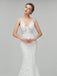 Dentelle classique bretelles sirène robes de mariée pas cher en ligne, robes de mariée uniques, WD560