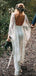 Sexy Backless Lace Mermaid Side Slit Sexy Wedding Dresses Online, Cheap Lace Bridal Dresses, WD472