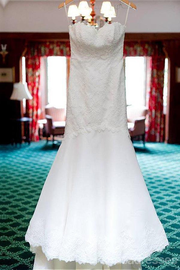 Κοντό Μανίκι Δείτε Μέσα από χειροποίητο Λουλούδι Σκονισμένο Μπλε Καιρό Νυφικά Φορέματα, WD282