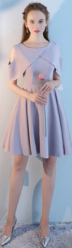 Cheap Gray Short Mismatched Simple Short Bridesmaid Dresses en ligne, WG506