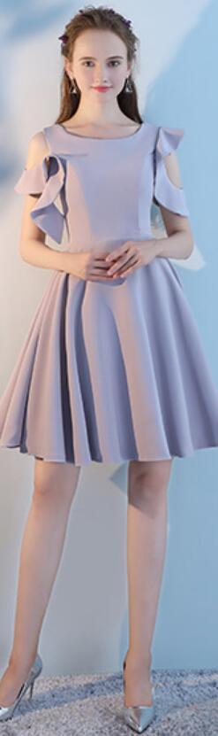Cheap Gray Short Mismatched Simple Short Bridesmaid Dresses en ligne, WG506