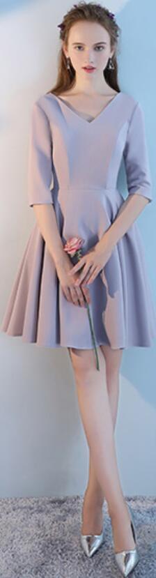 Cheap Gray Short Mismatched Simple Short Bridesmaid Dresses en ligne, WG506