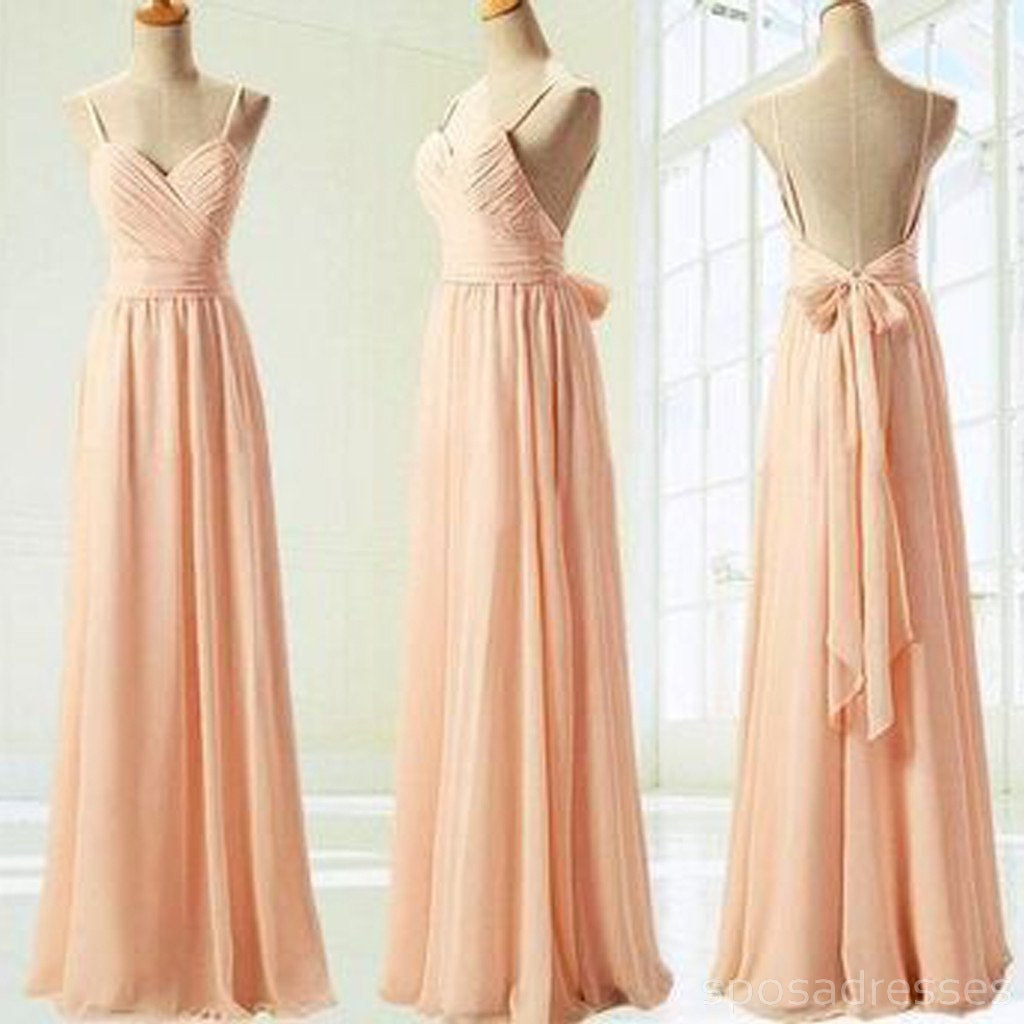 Bonita gaze júnior popular maxi de comprimento do soalho sem encosto de coração doce vestidos de dama de honra baratos, WG67