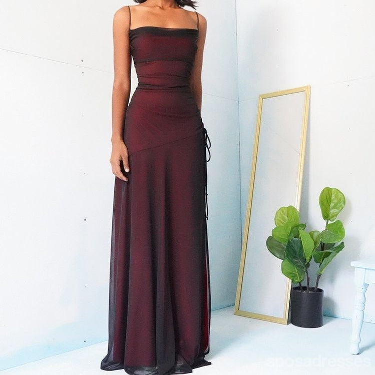 Simple Dusty Rose Φορέματα μακράς γοργόνας Φορέματα παράνυμφων σε απευθείας σύνδεση, WG548