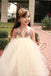Robes de demoiselle d'honneur en dentelle de tulle ivoire avec des fleurs en satin, belles robes mignonnes de tutu, FG019