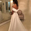 Off Shoulder Simple Satin A-line Cheap Wedding Dresses Online, Cheap Bridal Dresses, WD512