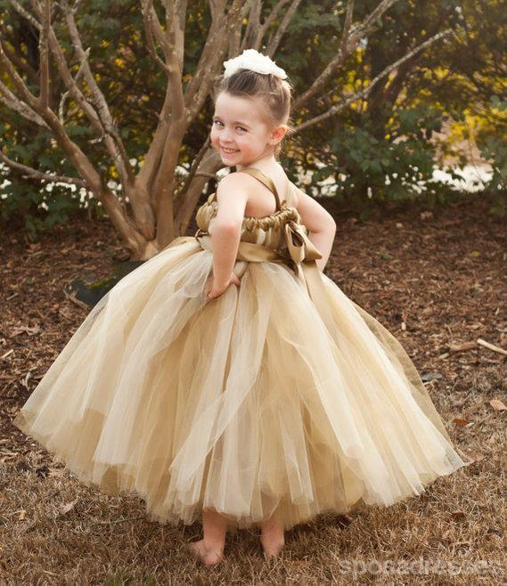 Robes Tutu Pixie Tulle marron, Robes de demoiselle d'honneur populaires, Robes personnalisées gratuites, FG021