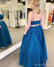 Querida pescoço ouro lantejoulas uma linha barato longo Evening Prom Dresses, Evening Party Prom Dresses, 12350