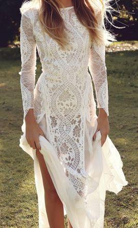 Long Sleeves Lace Mermaid Long Γαμήλια Φορέματα Online, Φθηνά Νυφικά Φορέματα, WD532
