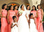 Orange Mermaid Jewel Cheap Long Bridesmaid Dresses Online,WG1578