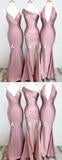Simple Dusty Rose Φορέματα μακράς γοργόνας Φορέματα παράνυμφων σε απευθείας σύνδεση, WG548