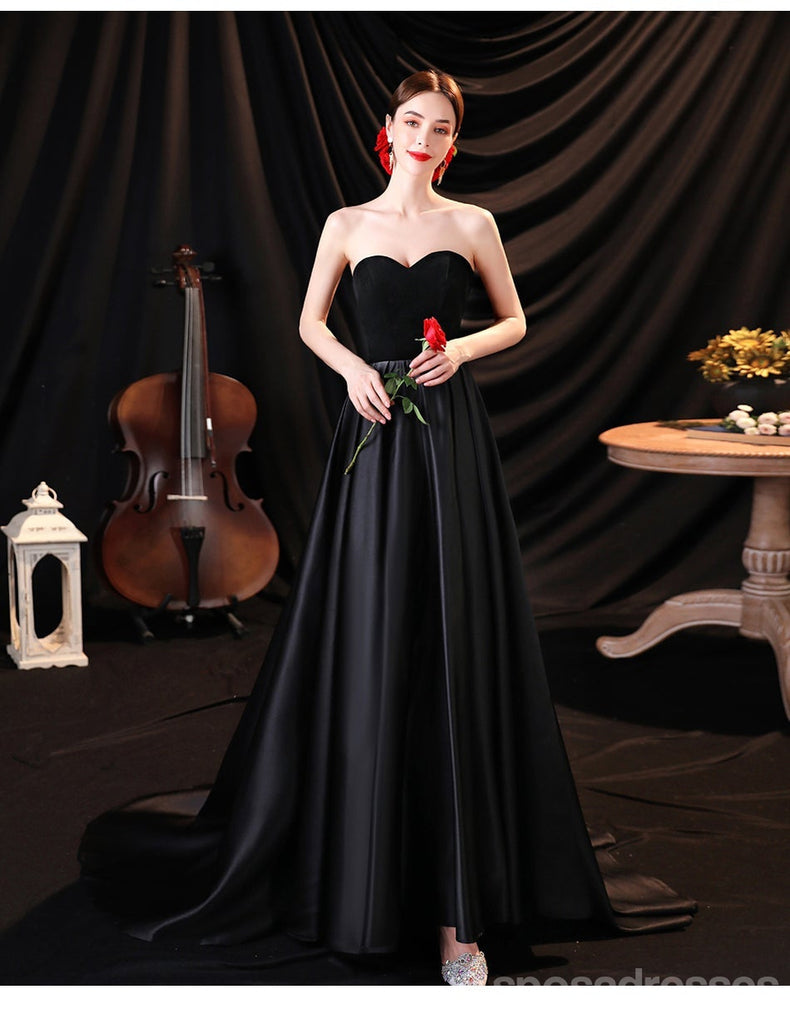 Querida pescoço ouro lantejoulas uma linha barato longo Evening Prom Dresses, Evening Party Prom Dresses, 12350