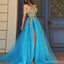 Querida pescoço ouro lantejoulas uma linha barato longo Evening Prom Dresses, Evening Party Prom Dresses, 12350