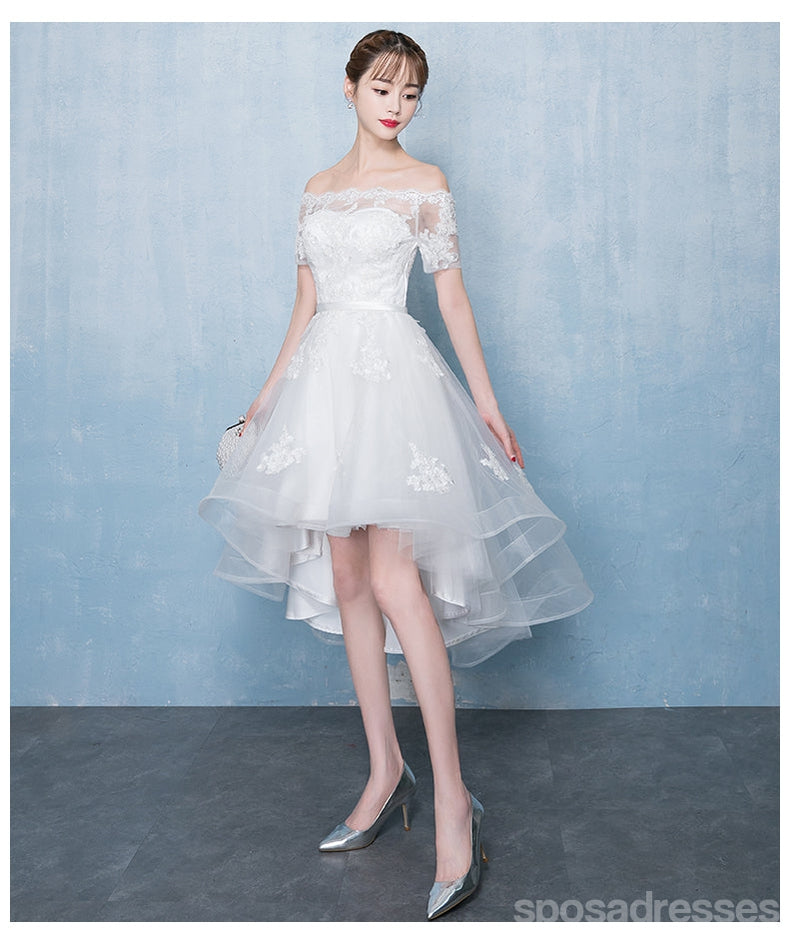 Off Shoulder Short Sleeves Homecoming Dresses,Cheap Short Prom Dresses,CM915