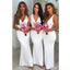 V Neck Off White Sexy Barato Vestidos de Dama de Honra On-Line, WG577
