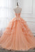 Orange A-line Sweetheart Long Prom Dresses Online, Evening Party Dresses,12685