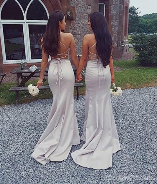 Σέξι Halter Side Slit Mermaid Long Bridesmaid Φορέματα Online, WG305