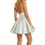 Gray V Neckline Lake Short Homecoming Prom Dresses, Cheap Party Prom Sweet 16 Dresses, CM374