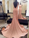 Sereia Sexy Blush cor-de-Rosa à Noite Vestidos de Baile Longos sem encosto Festa Vestidos de Baile, 17121