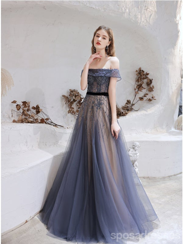 Querida pescoço ouro lantejoulas uma linha barato longo Evening Prom Dresses, Evening Party Prom Dresses, 12350