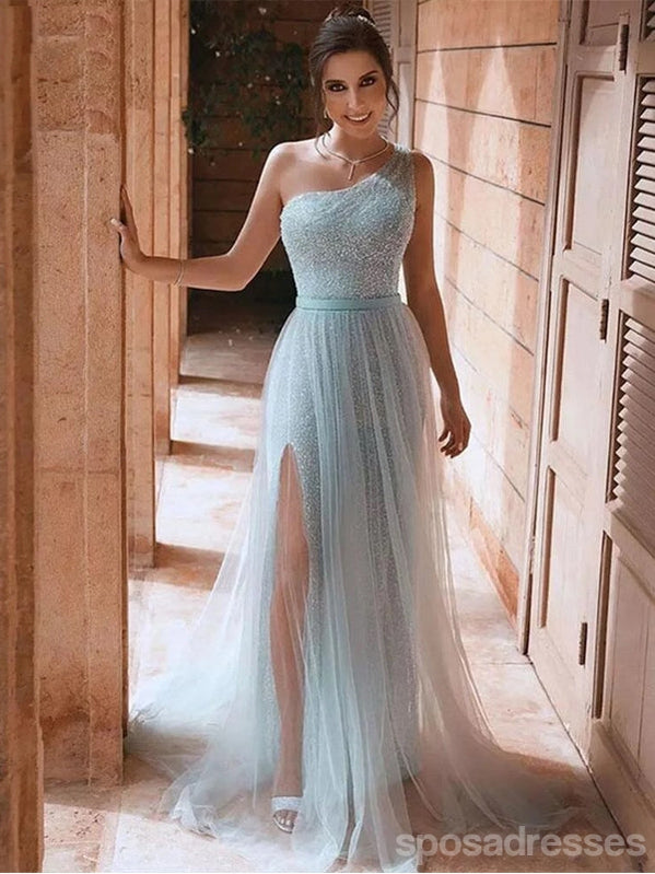 Querida pescoço ouro lantejoulas uma linha barato longo Evening Prom Dresses, Evening Party Prom Dresses, 12350