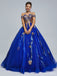 Querida pescoço ouro lantejoulas uma linha barato longo Evening Prom Dresses, Evening Party Prom Dresses, 12350