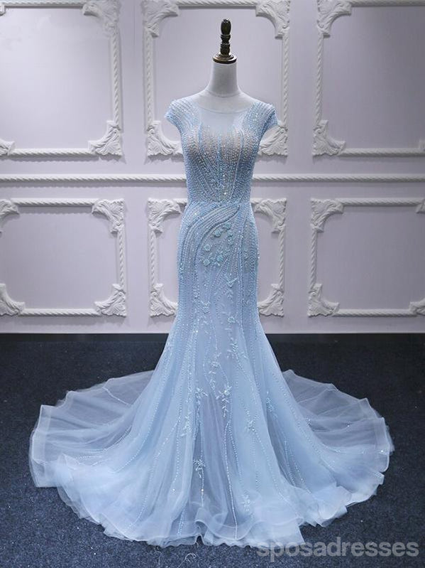 Querida pescoço ouro lantejoulas uma linha barato longo Evening Prom Dresses, Evening Party Prom Dresses, 12350