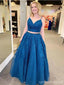 Querida pescoço ouro lantejoulas uma linha barato longo Evening Prom Dresses, Evening Party Prom Dresses, 12350