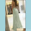 Sage A-line Spaghetti Straps High Slit Cheap Long Prom Dresses Online,12900
