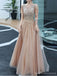 Querida pescoço ouro lantejoulas uma linha barato longo Evening Prom Dresses, Evening Party Prom Dresses, 12350