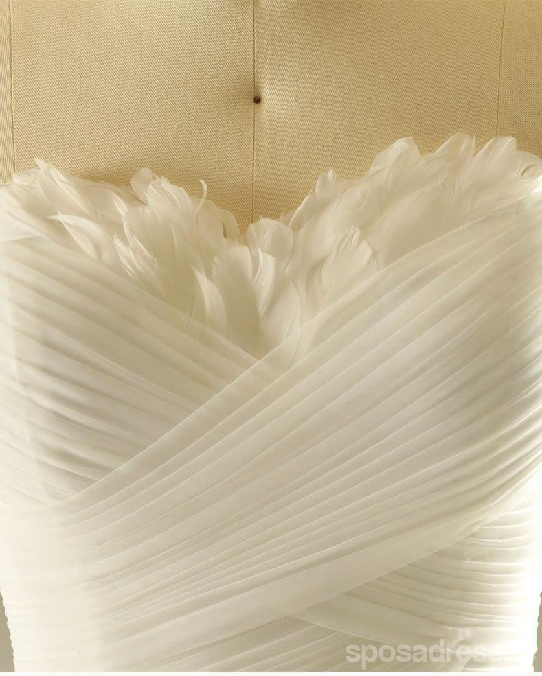 Strapless Uma linha de Tulle Vestidos de Noiva, 2017 Simples encomenda Longos Vestidos de Casamento, Vestidos de Noiva a preços Acessíveis, 18001