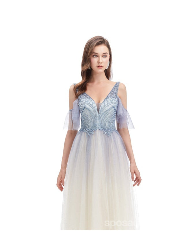 Querida pescoço ouro lantejoulas uma linha barato longo Evening Prom Dresses, Evening Party Prom Dresses, 12350