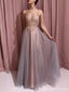 Querida pescoço ouro lantejoulas uma linha barato longo Evening Prom Dresses, Evening Party Prom Dresses, 12350