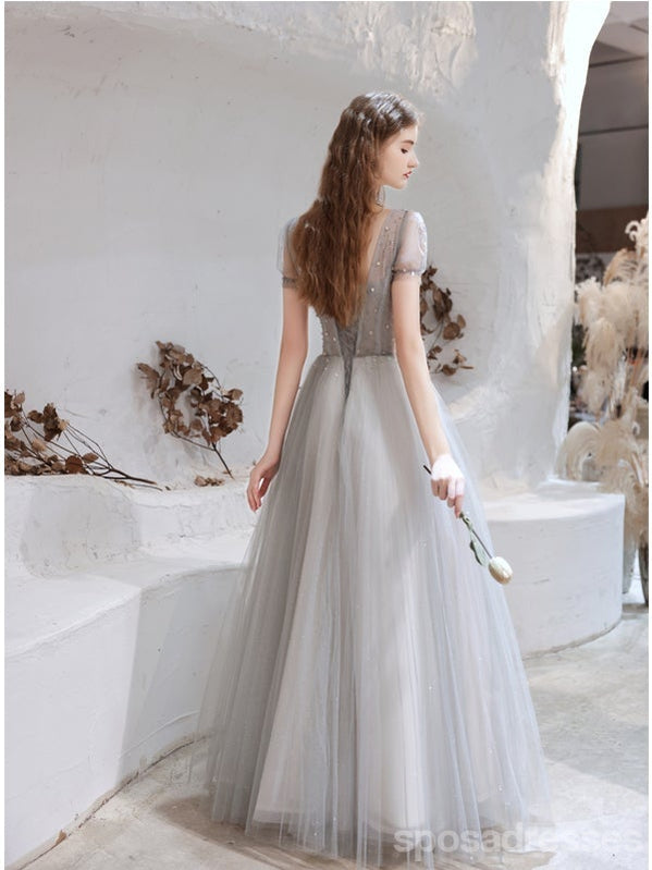 Querida pescoço ouro lantejoulas uma linha barato longo Evening Prom Dresses, Evening Party Prom Dresses, 12350